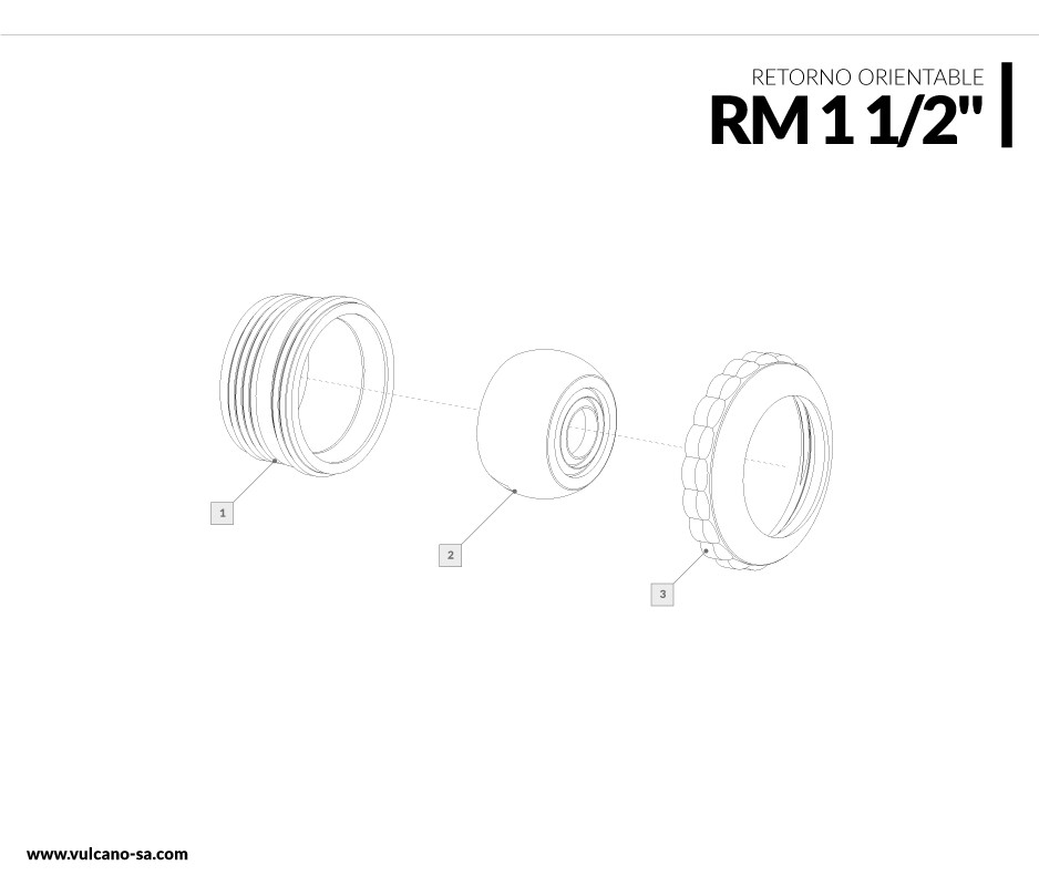 Retorno blanco adaptable RM 1 1/2"