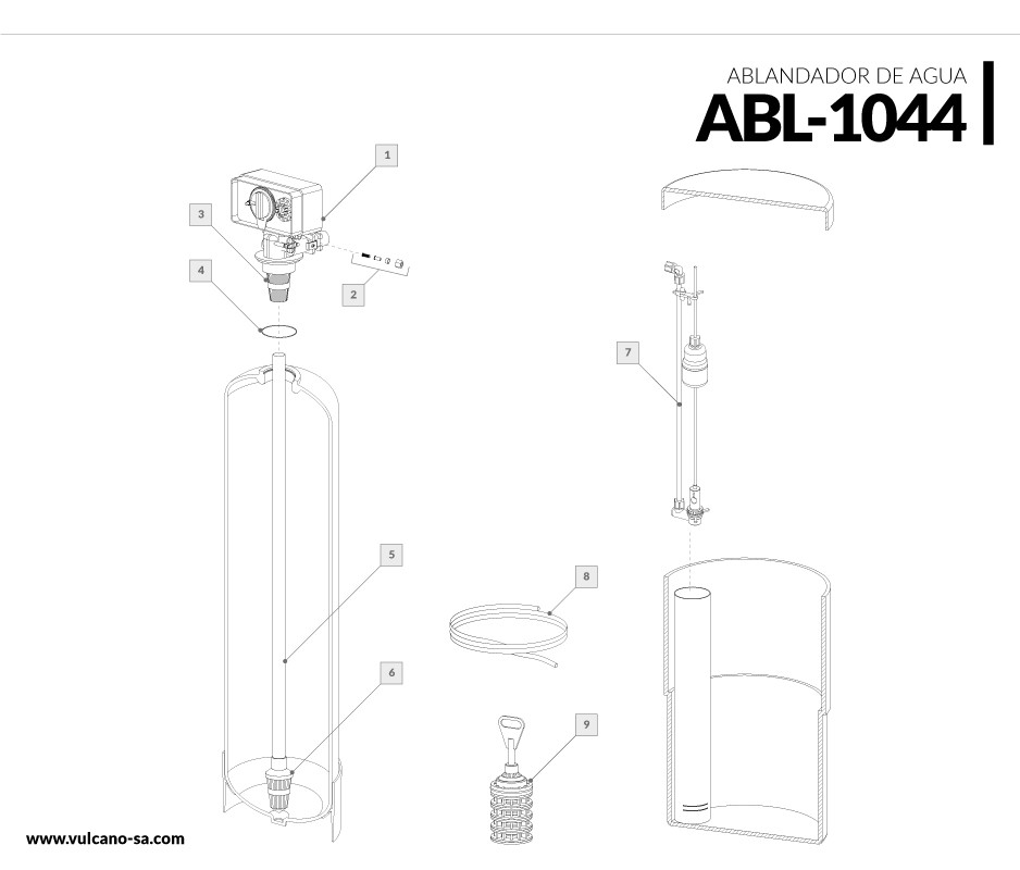 Ablandador de agua ABL-1044