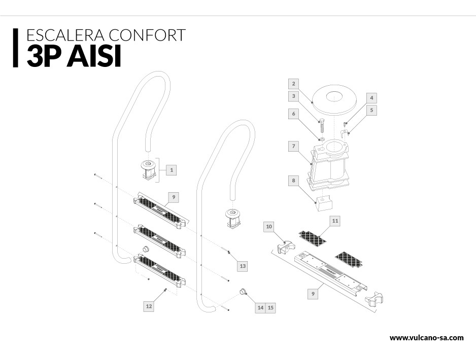 Escalera Confort 3 AISI