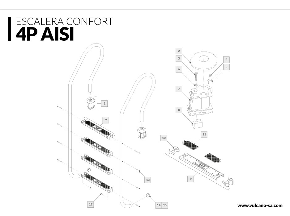Escalera Confort 4 AISI